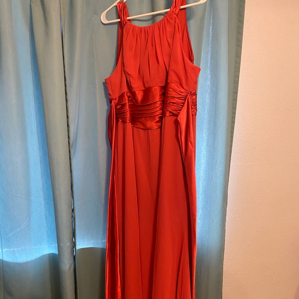 David’s bridal persimmon dress